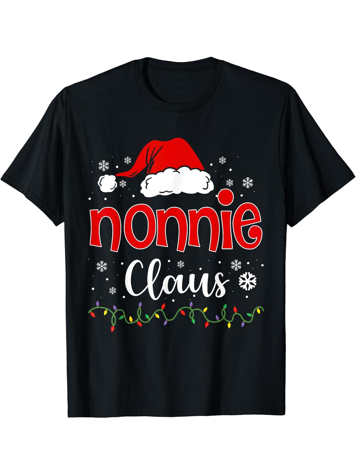 Pajama Matching Family T-Shirt 180G 100% Cotton Printed Round Neck Short-Sleeve T-Shirt, Gifts for Men Dad Husband Grandpa, S-XXXL, Black