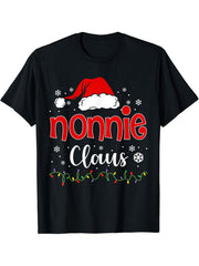 Pajama Matching Family T-Shirt 180G 100% Cotton Printed Round Neck Short-Sleeve T-Shirt, Gifts for Men Dad Husband Grandpa, S-XXXL, Black