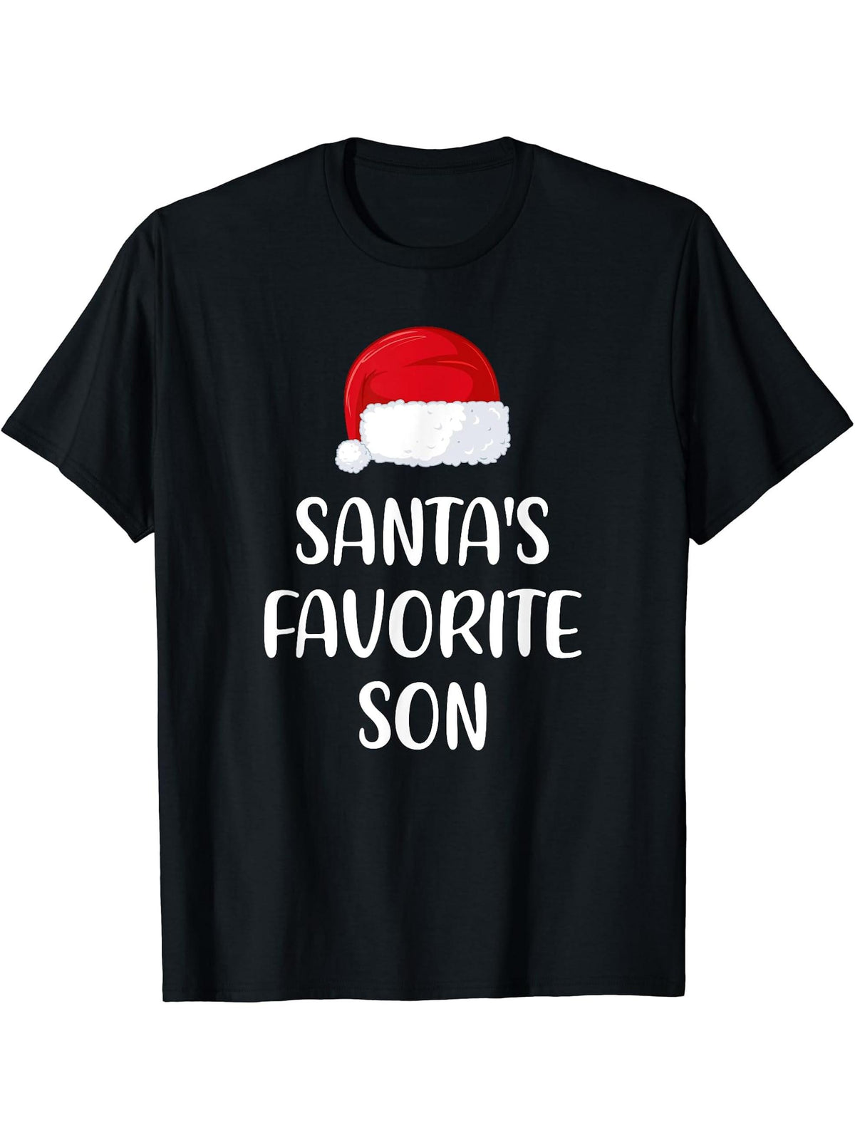 Christmas Funny Gift Xmas Pajama T-Shirt 180G 100% Cotton Printed Round Neck Short-Sleeve T-Shirt, Gifts for Men Dad Husband Grandpa, S-XXXL, Black