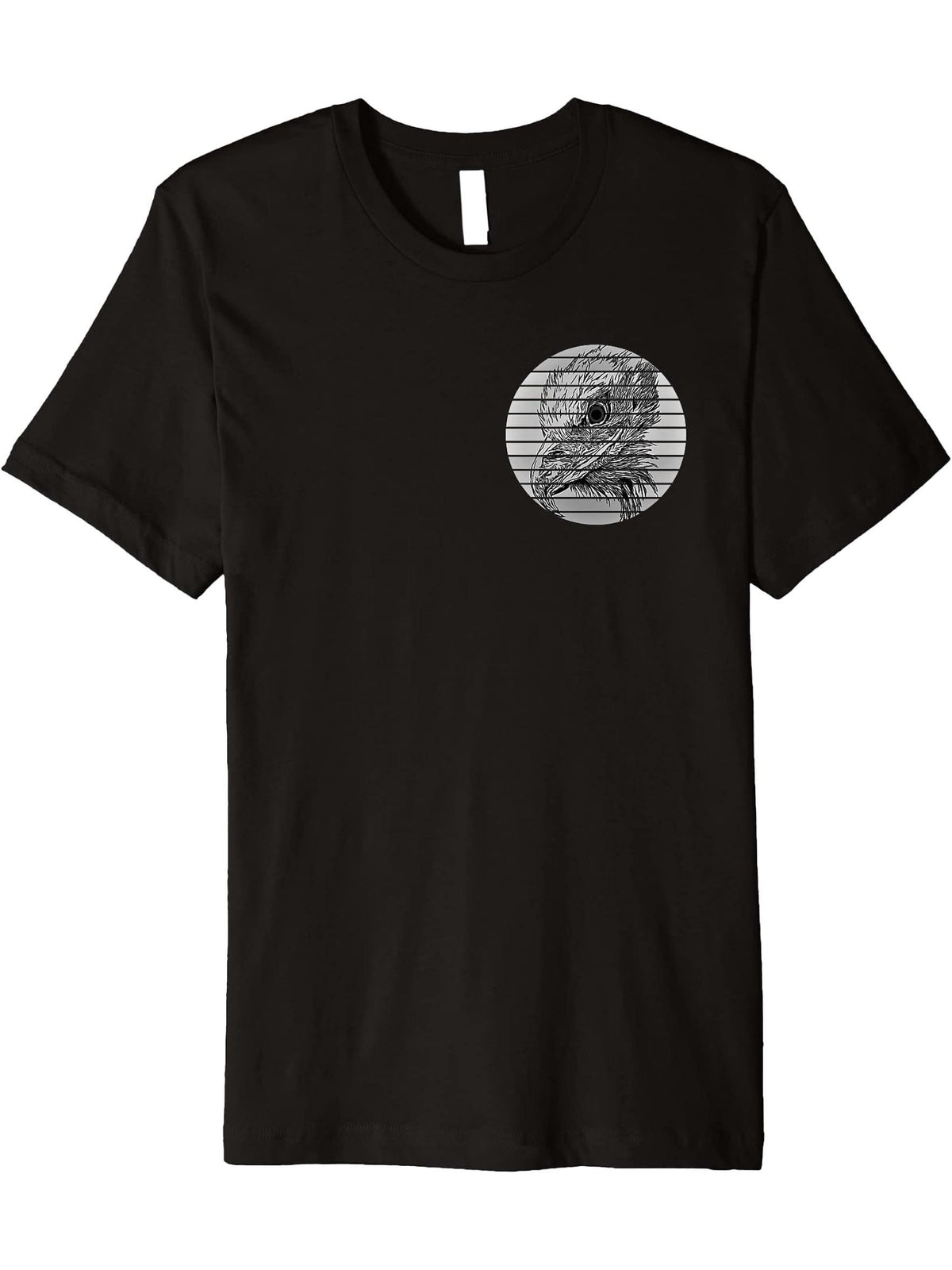 Bald Eagle American National Symbol Animal Patriotic Freedom Premium T-Shirt 180G 100% Cotton Printed Round Neck Short-Sleeve T-Shirt, Gifts for Men Dad Husband Grandpa, S-XXXL, Black