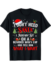 Man's Lap T-Shirt 180G 100% Cotton Printed Round Neck Short-Sleeve T-Shirt, Gifts for Men Dad Husband Grandpa, S-XXXL, Black