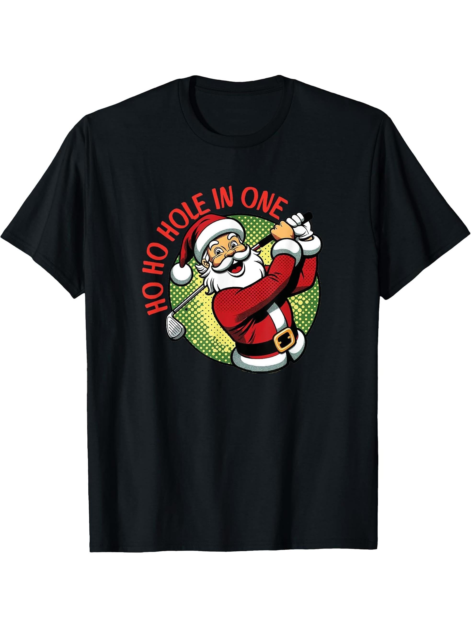 Christmas T-Shirt T-Shirt 180G 100% Cotton Printed Round Neck Short-Sleeve T-Shirt, Gifts for Men Dad Husband Grandpa, S-XXXL, Black