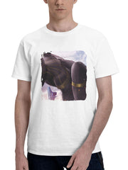 Black Spiderman 2023 180G 100% Cotton Printed Round Neck Short-Sleeve T-Shirt, Gifts for Men Dad Husband Grandpa, S-XXXL, White