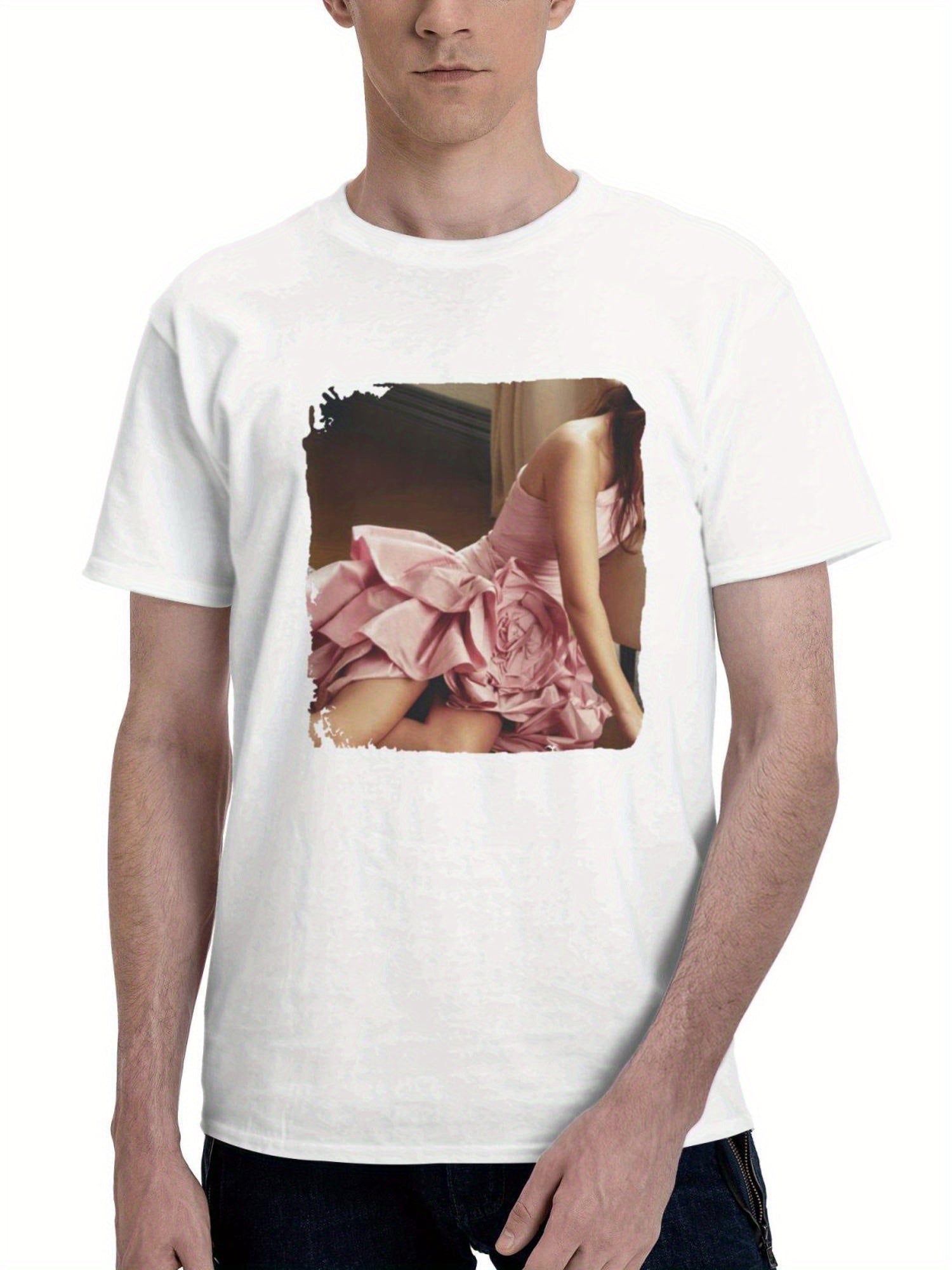 Blanca Suarez Marie Claire Espana January 2024 180G 100% Cotton Printed Round Neck Short-Sleeve T-Shirt, Gifts for Men Dad Husband Grandpa, S-XXXL, White