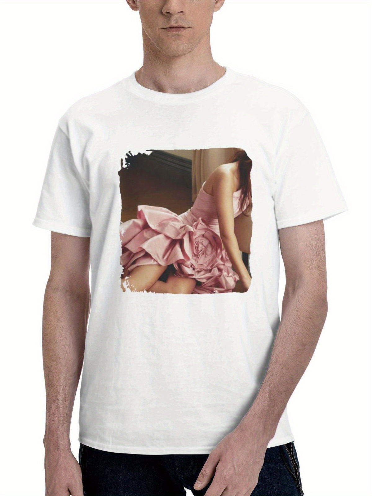 Blanca Suarez Marie Claire Espana January 2024 180G 100% Cotton Printed Round Neck Short-Sleeve T-Shirt, Gifts for Men Dad Husband Grandpa, S-XXXL, White