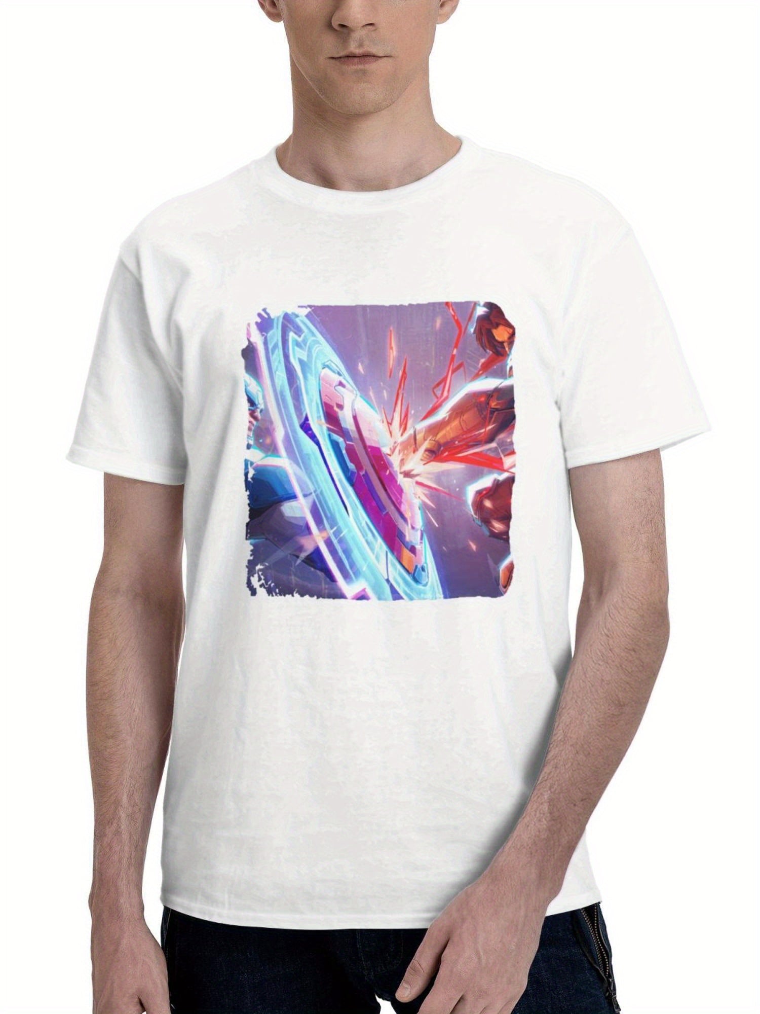 Captain America X Winter Solider Marvel Rivals 180G 100% Cotton Printed Round Neck Short-Sleeve T-Shirt, Gifts for Men Dad Husband Grandpa, S-XXXL, White