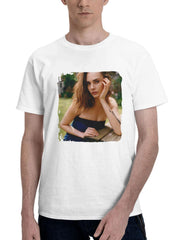Cara Delevingne The Sunday Times Style 2024 180G 100% Cotton Printed Round Neck Short-Sleeve T-Shirt, Gifts for Men Dad Husband Grandpa, S-XXXL, White