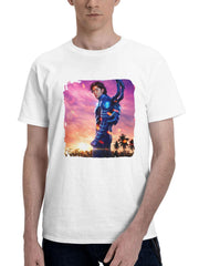 Blue Beetle 2023 10 180G 100% Cotton Printed Round Neck Short-Sleeve T-Shirt, Gifts for Men Dad Husband Grandpa, S-XXXL, White