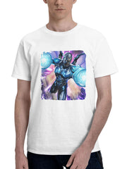 Blue Beetle In Injustice 2 180G 100% Cotton Printed Round Neck Short-Sleeve T-Shirt, Gifts for Men Dad Husband Grandpa, S-XXXL, White