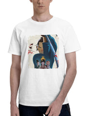 Blue Eye Samurai 2023 180G 100% Cotton Printed Round Neck Short-Sleeve T-Shirt, Gifts for Men Dad Husband Grandpa, S-XXXL, White