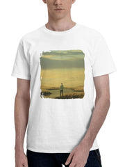 A Moment Of Free 180G 100% Cotton Printed Round Neck Short-Sleeve T-Shirt, Gifts for Men Dad Husband Grandpa, S-XXXL, White