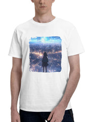 A Mirage In The Distance 180G 100% Cotton Printed Round Neck Short-Sleeve T-Shirt, Gifts for Men Dad Husband Grandpa, S-XXXL, White