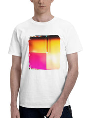 Blur Motion 180G 100% Cotton Printed Round Neck Short-Sleeve T-Shirt, Gifts for Men Dad Husband Grandpa, S-XXXL, White