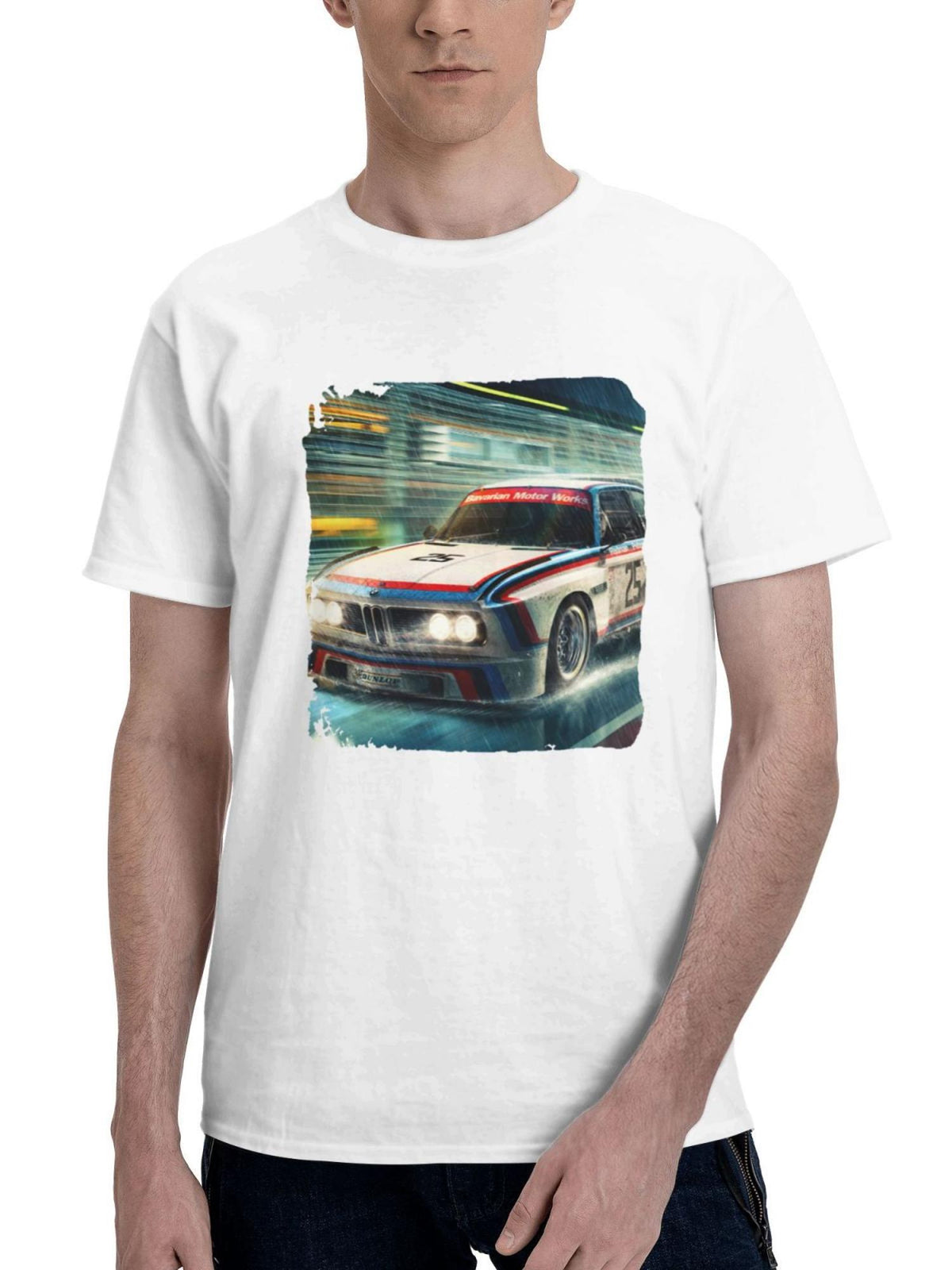 Bmw Csl 3 180G 100% Cotton Printed Round Neck Short-Sleeve T-Shirt, Gifts for Men Dad Husband Grandpa, S-XXXL, White