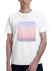 A Peaceful Morning Gentle Breeze 180G 100% Cotton Printed Round Neck Short-Sleeve T-Shirt, Gifts for Men Dad Husband Grandpa, S-XXXL, White