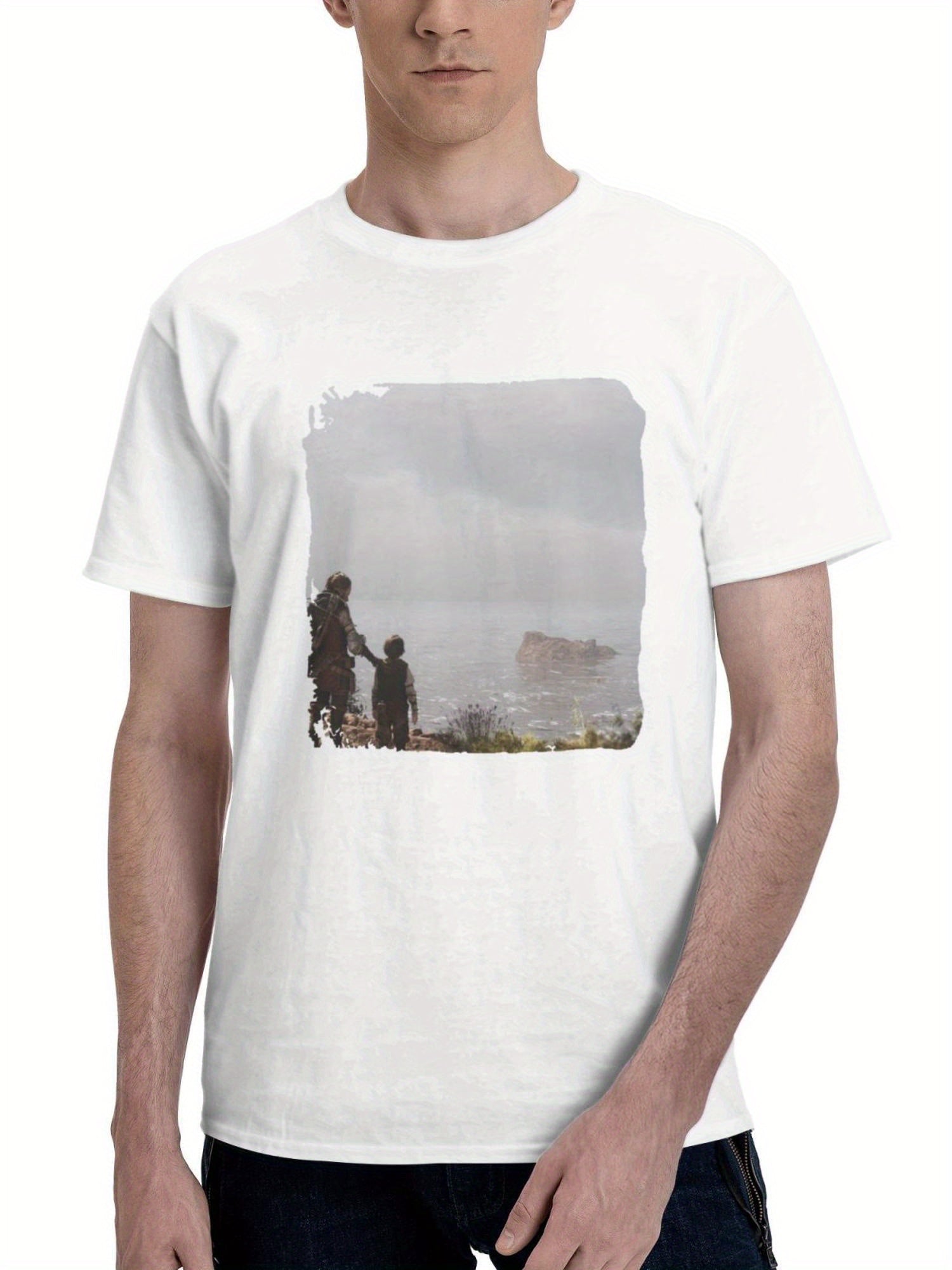 A Plague Tale Innocence Requiem 180G 100% Cotton Printed Round Neck Short-Sleeve T-Shirt, Gifts for Men Dad Husband Grandpa, S-XXXL, White
