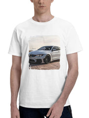 Bmw G82 M4 Widebody 180G 100% Cotton Printed Round Neck Short-Sleeve T-Shirt, Gifts for Men Dad Husband Grandpa, S-XXXL, White