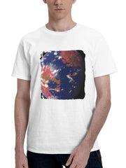 A Planet With Pink Planet 180G 100% Cotton Printed Round Neck Short-Sleeve T-Shirt, Gifts for Men Dad Husband Grandpa, S-XXXL, White