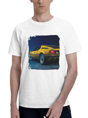Bmw M1 Classic 180G 100% Cotton Printed Round Neck Short-Sleeve T-Shirt, Gifts for Men Dad Husband Grandpa, S-XXXL, White