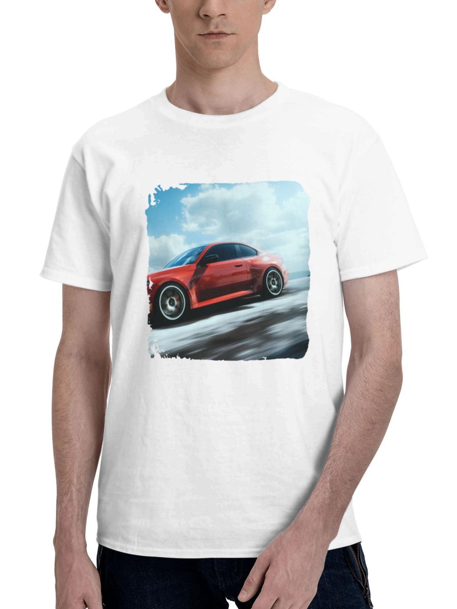 Bmw M2 Forza Horizon 5 180G 100% Cotton Printed Round Neck Short-Sleeve T-Shirt, Gifts for Men Dad Husband Grandpa, S-XXXL, White