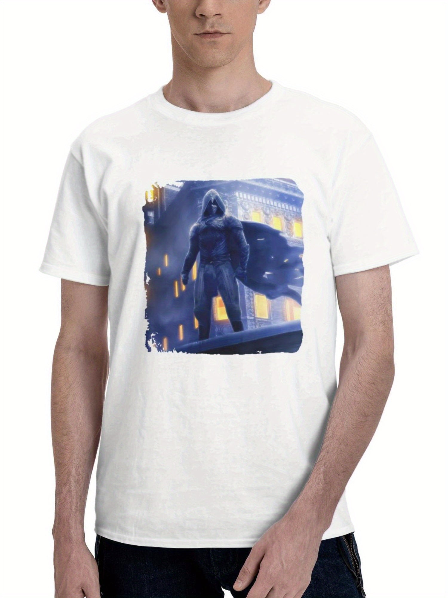 A Symbol Of Hope Moon Knight 180G 100% Cotton Printed Round Neck Short-Sleeve T-Shirt, Gifts for Men Dad Husband Grandpa, S-XXXL, White