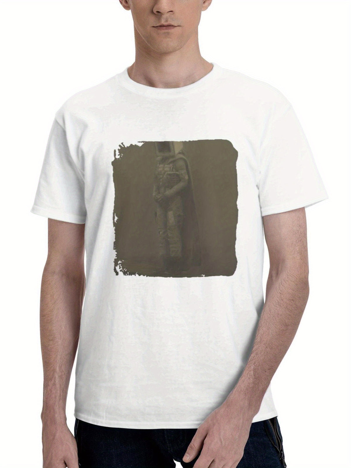 A Type Of Silence 180G 100% Cotton Printed Round Neck Short-Sleeve T-Shirt, Gifts for Men Dad Husband Grandpa, S-XXXL, White