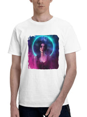 A Vibrant Soul With A Ring Of Dreams 180G 100% Cotton Printed Round Neck Short-Sleeve T-Shirt, Gifts for Men Dad Husband Grandpa, S-XXXL, White