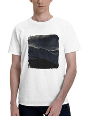 A View From The Surselva Switzerland 180G 100% Cotton Printed Round Neck Short-Sleeve T-Shirt, Gifts for Men Dad Husband Grandpa, S-XXXL, White