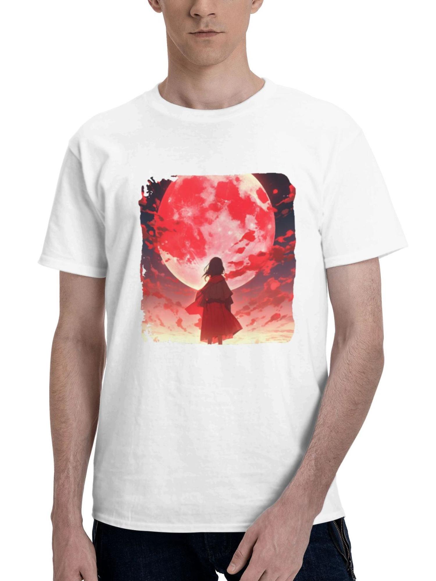 A World Full Of Red 180G 100% Cotton Printed Round Neck Short-Sleeve T-Shirt, Gifts for Men Dad Husband Grandpa, S-XXXL, White