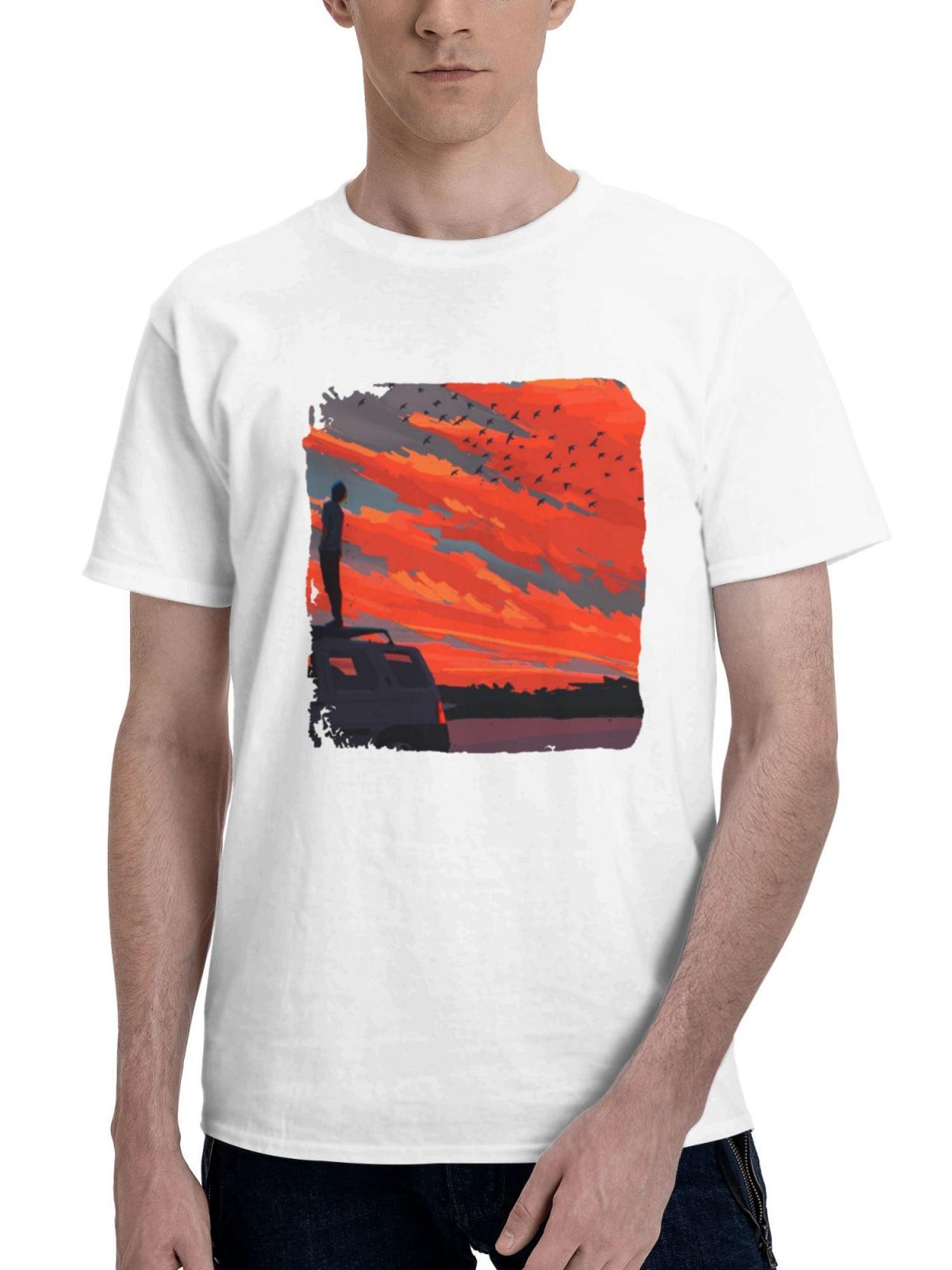 Above The Masses 180G 100% Cotton Printed Round Neck Short-Sleeve T-Shirt, Gifts for Men Dad Husband Grandpa, S-XXXL, White