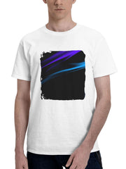 Abstract Color Wind 180G 100% Cotton Printed Round Neck Short-Sleeve T-Shirt, Gifts for Men Dad Husband Grandpa, S-XXXL, White