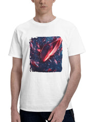 Abstract Cosmic Crystals Beyond The Light Years 180G 100% Cotton Printed Round Neck Short-Sleeve T-Shirt, Gifts for Men Dad Husband Grandpa, S-XXXL, White