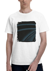 Abstract Dark 180G 100% Cotton Printed Round Neck Short-Sleeve T-Shirt, Gifts for Men Dad Husband Grandpa, S-XXXL, White