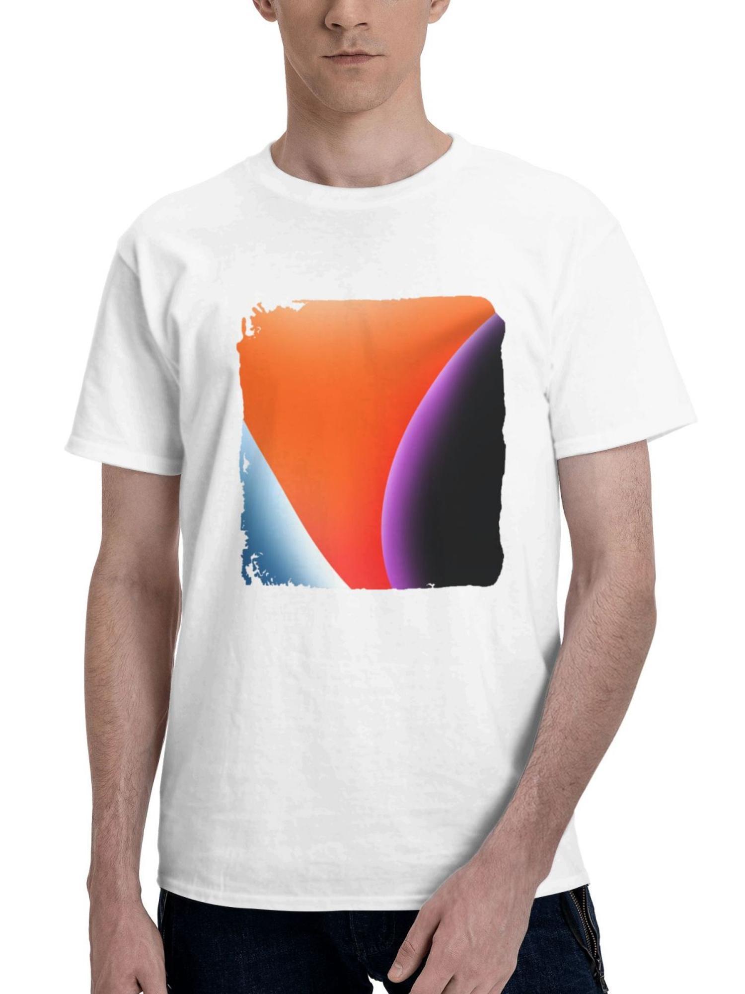 Abstract Dimensions Exploring Shape And Form 180G 100% Cotton Printed Round Neck Short-Sleeve T-Shirt, Gifts for Men Dad Husband Grandpa, S-XXXL, White