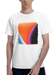 Abstract Dimensions Exploring Shape And Form 180G 100% Cotton Printed Round Neck Short-Sleeve T-Shirt, Gifts for Men Dad Husband Grandpa, S-XXXL, White
