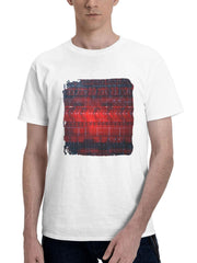 Abstract Geometry 180G 100% Cotton Printed Round Neck Short-Sleeve T-Shirt, Gifts for Men Dad Husband Grandpa, S-XXXL, White