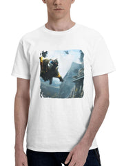 Battelfield 2042 Season 1 Zero Hour 180G 100% Cotton Printed Round Neck Short-Sleeve T-Shirt, Gifts for Men Dad Husband Grandpa, S-XXXL, White