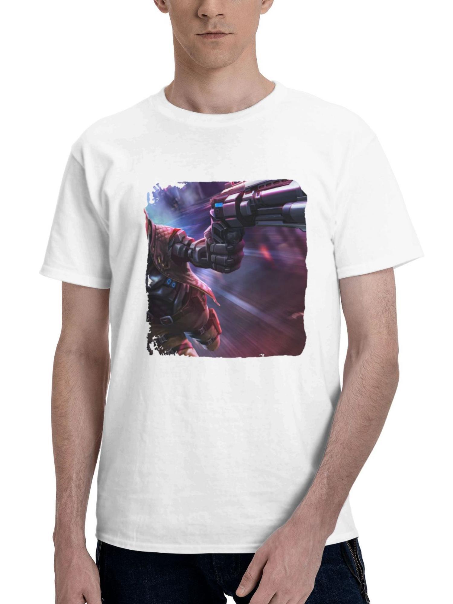 Bounty Hunter 180G 100% Cotton Printed Round Neck Short-Sleeve T-Shirt, Gifts for Men Dad Husband Grandpa, S-XXXL, White