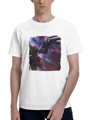 Bounty Hunter 180G 100% Cotton Printed Round Neck Short-Sleeve T-Shirt, Gifts for Men Dad Husband Grandpa, S-XXXL, White