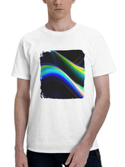Abstract Surreal Serenity 180G 100% Cotton Printed Round Neck Short-Sleeve T-Shirt, Gifts for Men Dad Husband Grandpa, S-XXXL, White