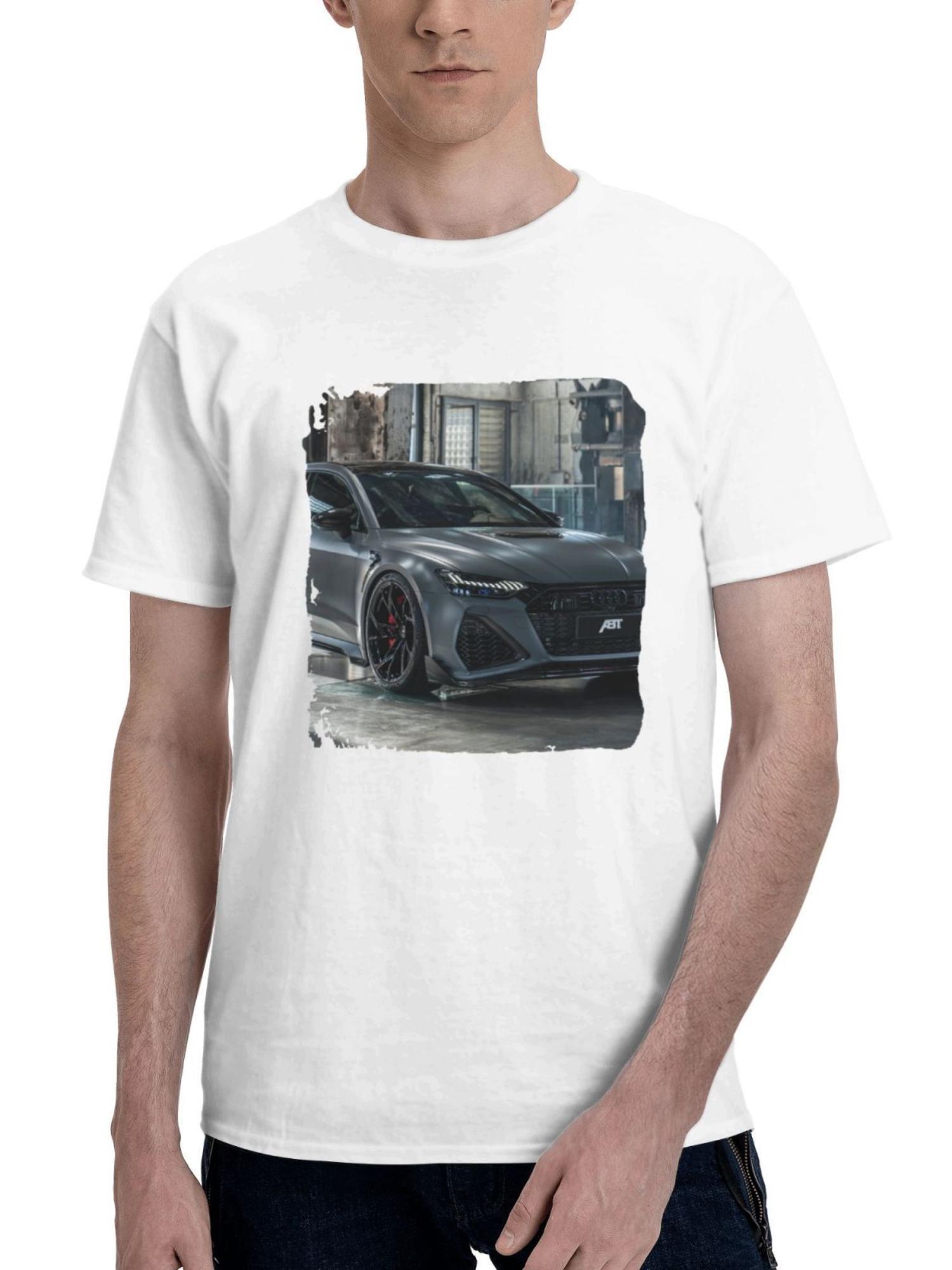 Abt Rs7 Legacy Edition 2023 180G 100% Cotton Printed Round Neck Short-Sleeve T-Shirt, Gifts for Men Dad Husband Grandpa, S-XXXL, White