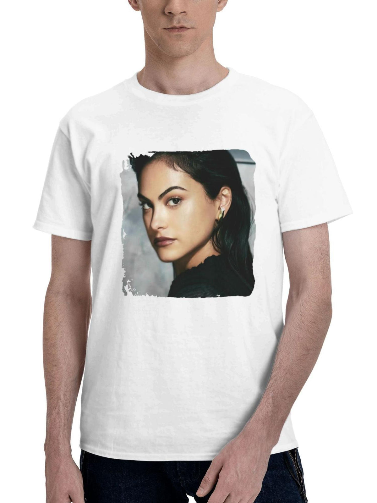 Camila Mendes Hunger Magazine Gm 180G 100% Cotton Printed Round Neck Short-Sleeve T-Shirt, Gifts for Men Dad Husband Grandpa, S-XXXL, White
