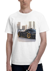 Black Mclaren 720s 180G 100% Cotton Printed Round Neck Short-Sleeve T-Shirt, Gifts for Men Dad Husband Grandpa, S-XXXL, White