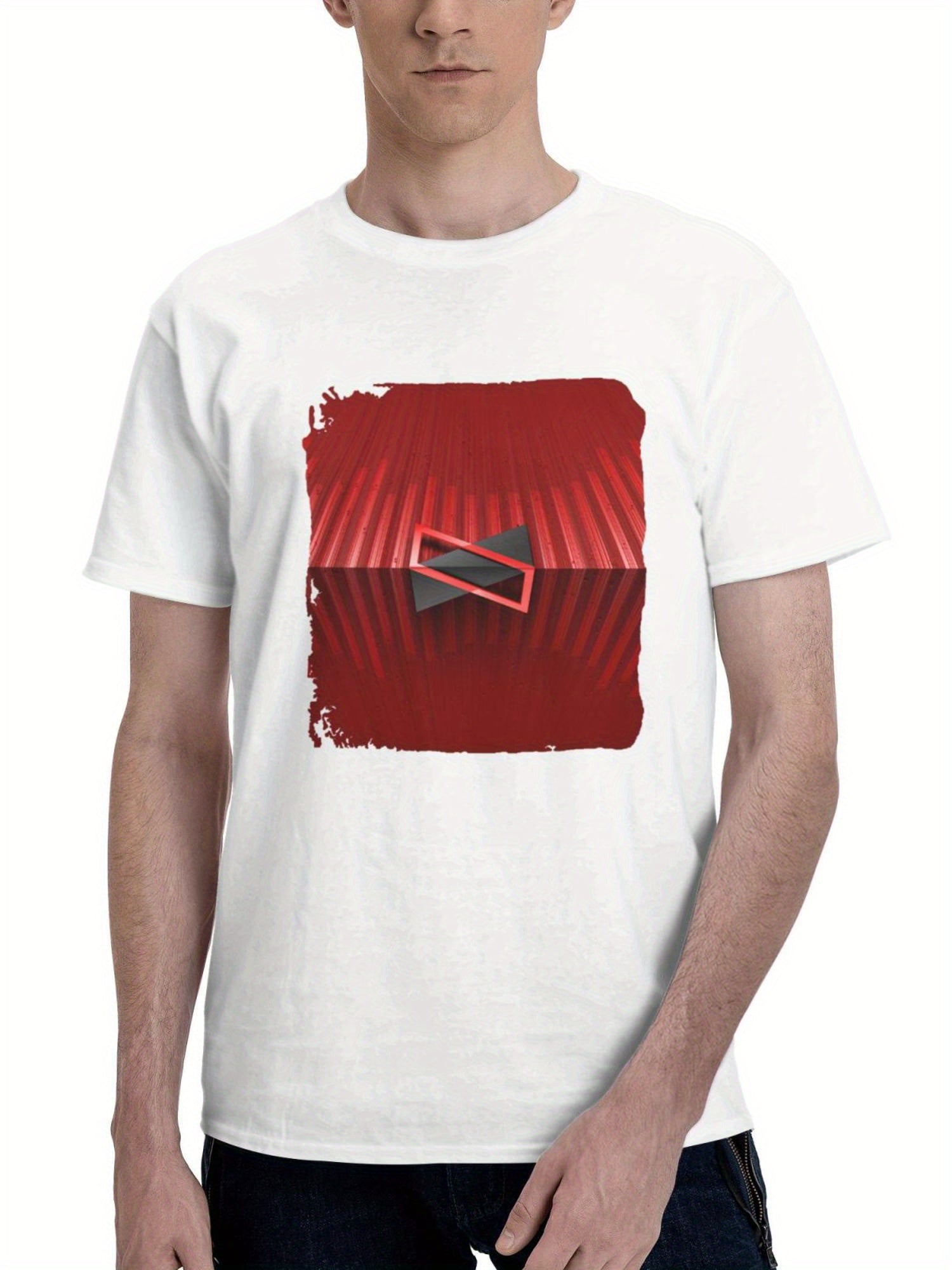 Bleeding Edge Mkbhd 180G 100% Cotton Printed Round Neck Short-Sleeve T-Shirt, Gifts for Men Dad Husband Grandpa, S-XXXL, White
