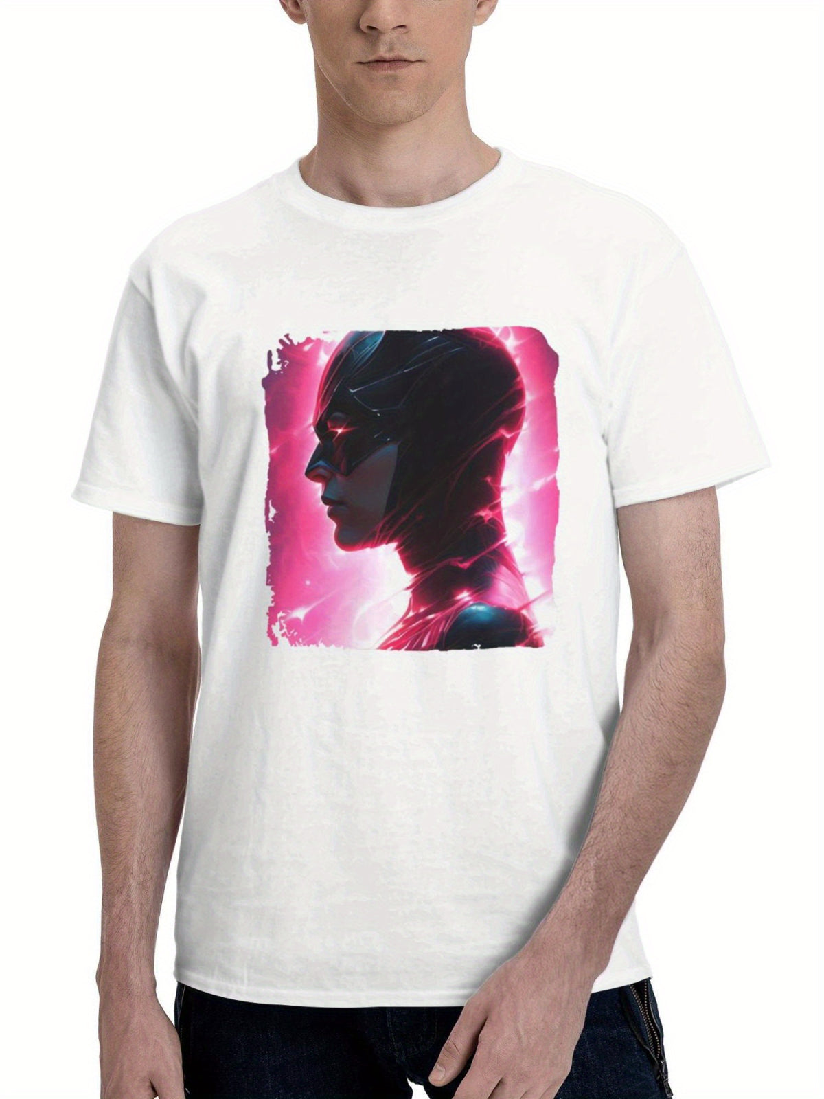 Catwoman Stealthy Grace 180G 100% Cotton Printed Round Neck Short-Sleeve T-Shirt, Gifts for Men Dad Husband Grandpa, S-XXXL, White