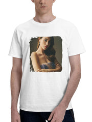 Caylee Cowan 2023 180G 100% Cotton Printed Round Neck Short-Sleeve T-Shirt, Gifts for Men Dad Husband Grandpa, S-XXXL, White