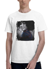 Celeste O Connor As Mattie Franklin In Madame Web 180G 100% Cotton Printed Round Neck Short-Sleeve T-Shirt, Gifts for Men Dad Husband Grandpa, S-XXXL, White