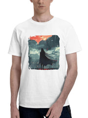 Cheshire Batgirl 180G 100% Cotton Printed Round Neck Short-Sleeve T-Shirt, Gifts for Men Dad Husband Grandpa, S-XXXL, White