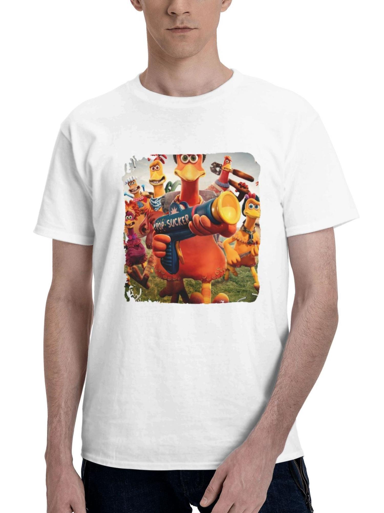 Chicken Run Dawn Of The Nugget 2023 180G 100% Cotton Printed Round Neck Short-Sleeve T-Shirt, Gifts for Men Dad Husband Grandpa, S-XXXL, White