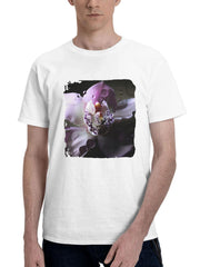 Chromebook Flower Drop 180G 100% Cotton Printed Round Neck Short-Sleeve T-Shirt, Gifts for Men Dad Husband Grandpa, S-XXXL, White